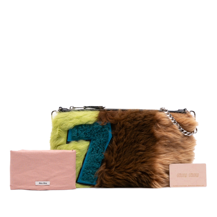 Vintage 2010 Fur Fendi Stripe Crossbody