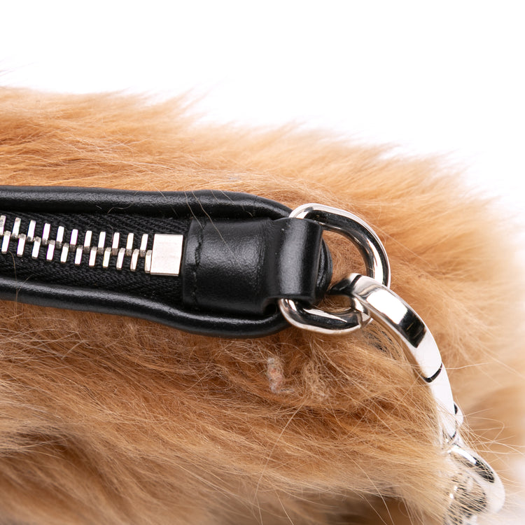 Vintage 2010 Fur Fendi Stripe Crossbody