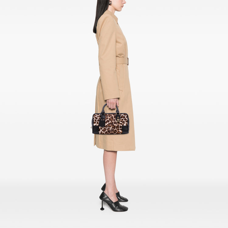 Vintage Loewe Pony Hair Leopard Print Bag