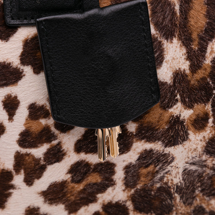 Vintage Loewe Pony Hair Leopard Print Bag
