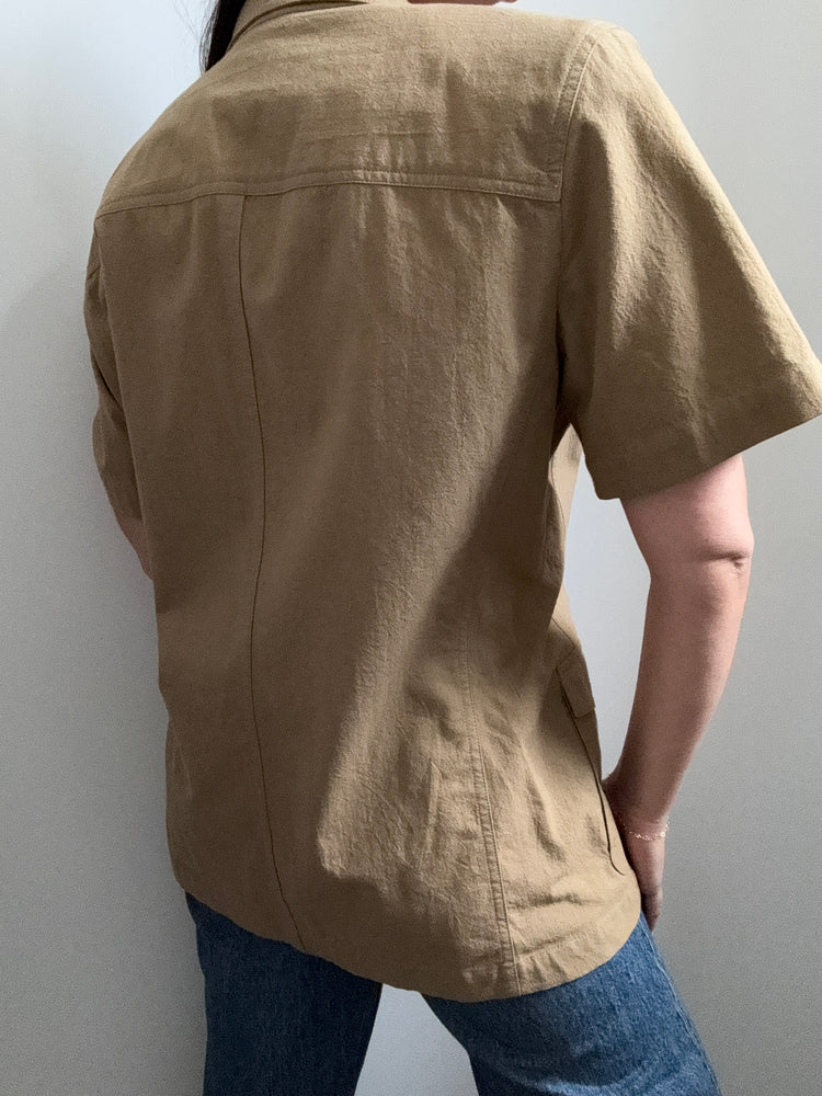 Vintage Camel Short-Sleeve Blazer Size Medium