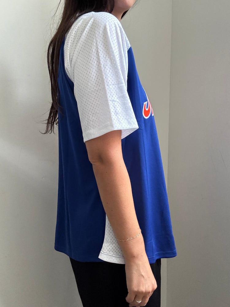 Vintage Button-Down Mets Baseball Jersey Size Large