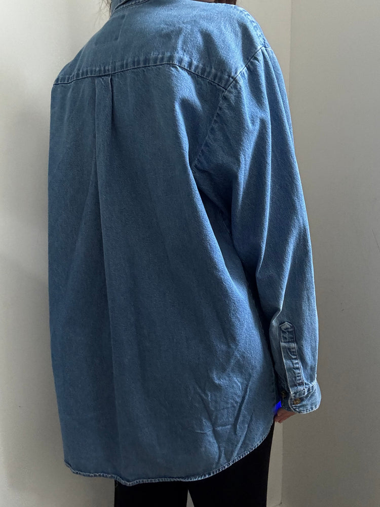 Vintage Dickies Denim Button-Down Size Large