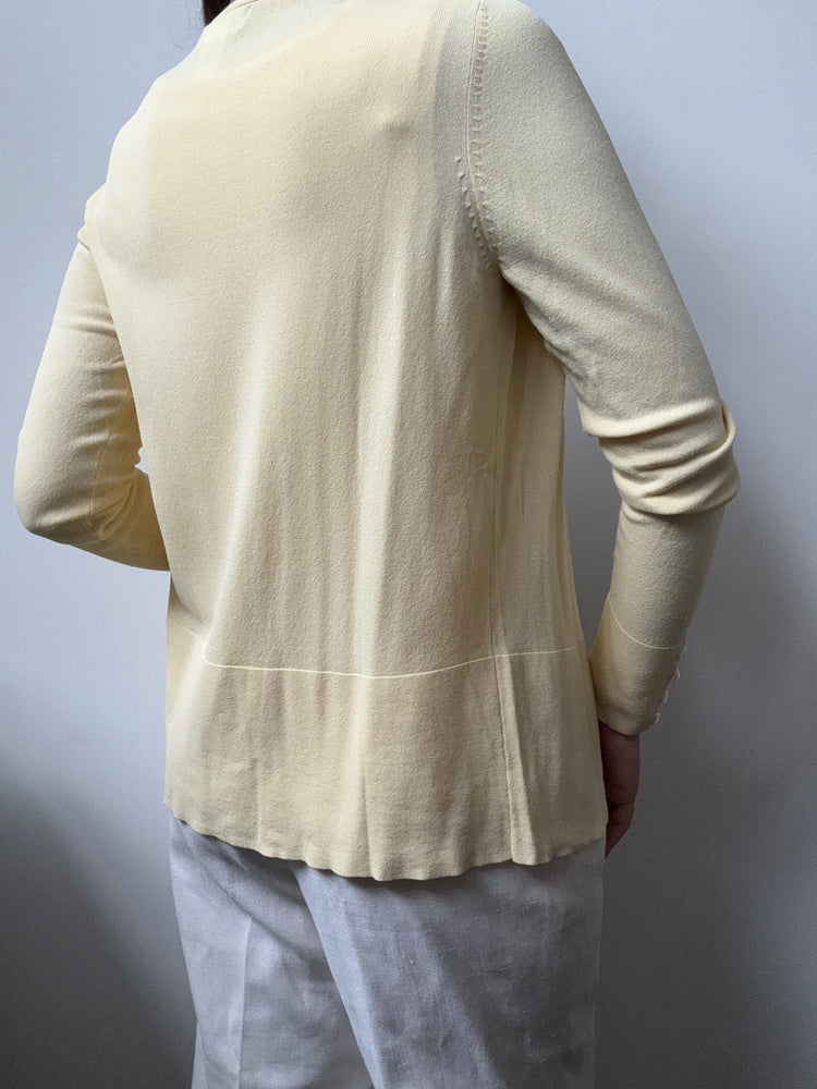 Vintage Butter Yellow Cardigan + Tank Set Size Medium