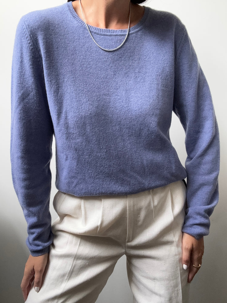 Vintage Periwinkle Cashmere Sweater Size Small