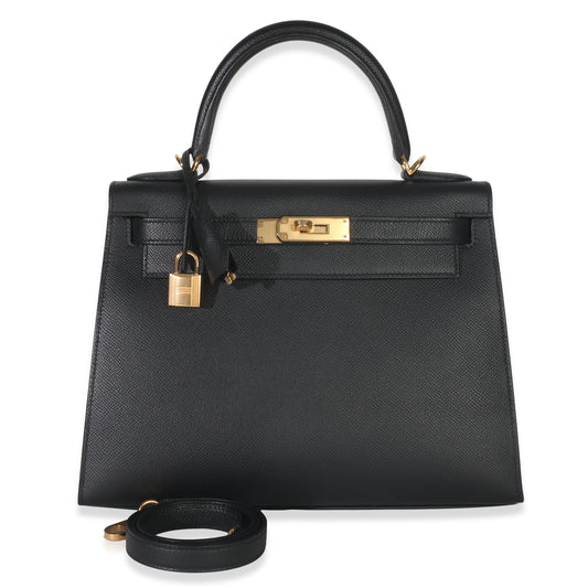2020 Hermes Black Epsom Sellier Kelly 28