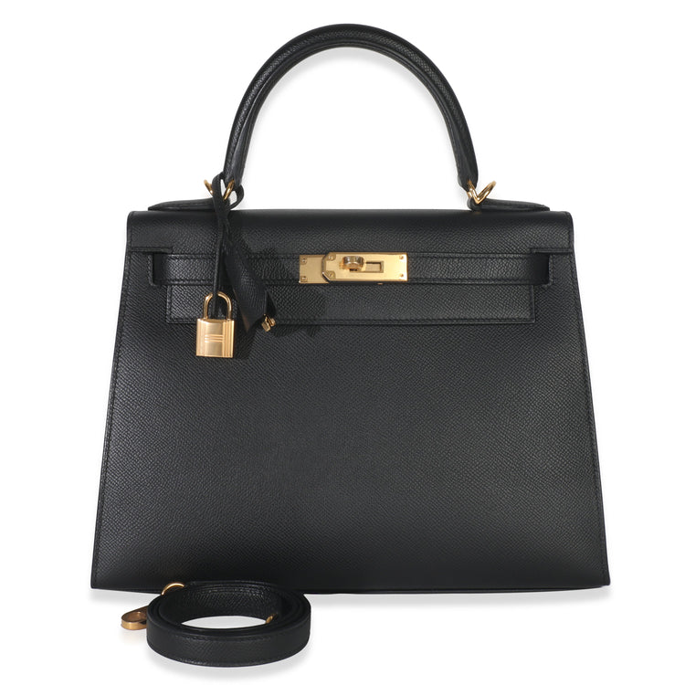 2020 Hermes Black Epsom Sellier Kelly 28