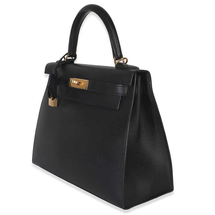 2020 Hermes Black Epsom Sellier Kelly 28
