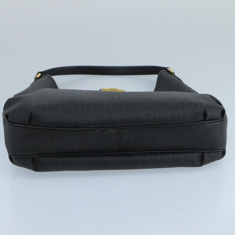 Black Fendi Zucchino Canvas Hobo Bag