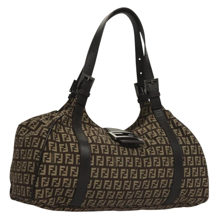 Fendi Zucchino Canvas Mamma Shoulder Bag