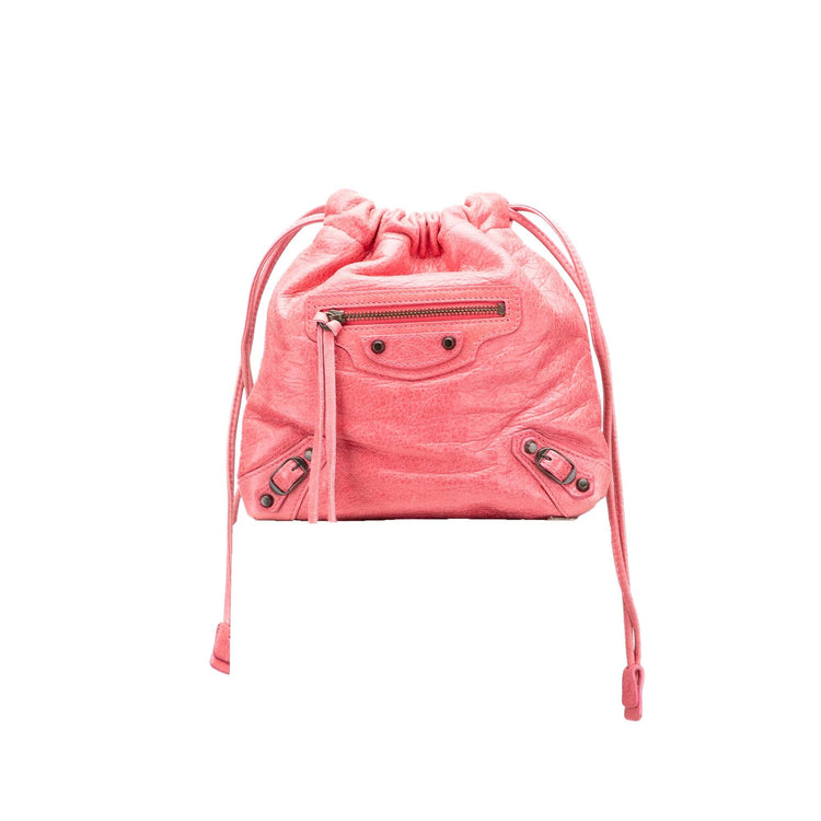 Vintage Balenciaga Pink Motocross Drawstring Pouch