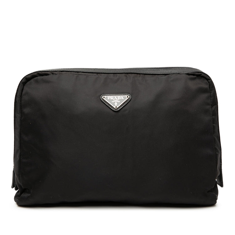 Vintage Prada Black Tesuto Cosmetic Pouch