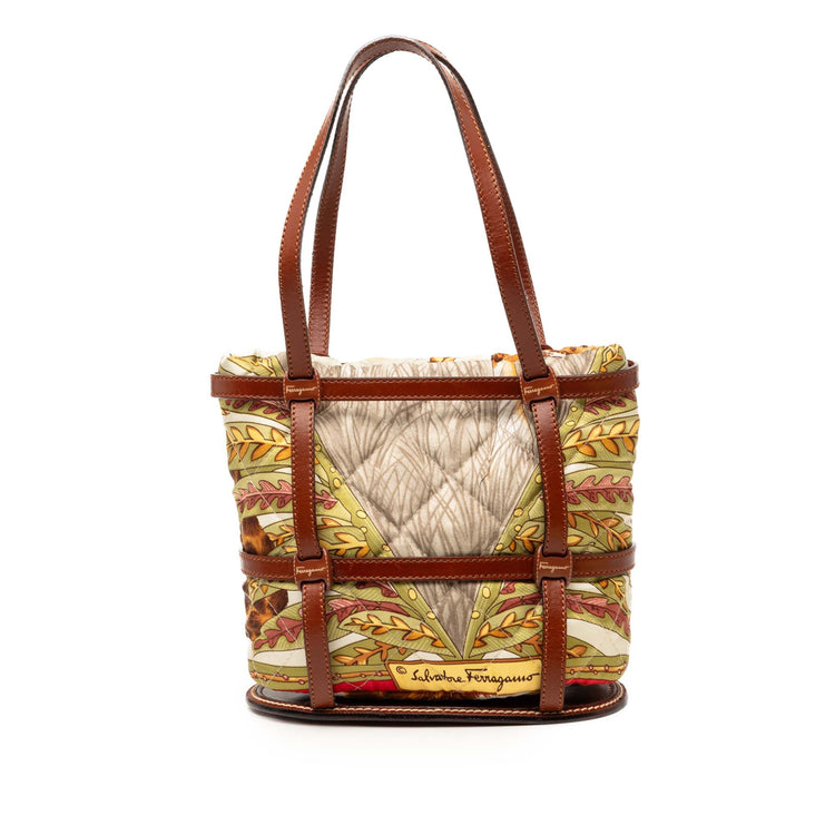 Vintage Ferragamo Jungle Safari Bucket Bag