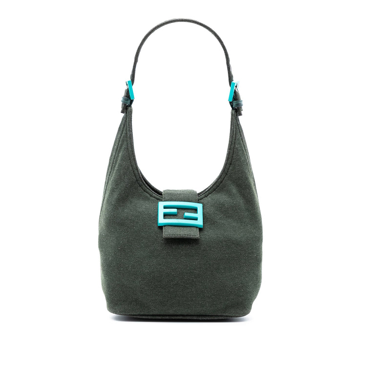 Vintage Fendi Green Cotton Bag