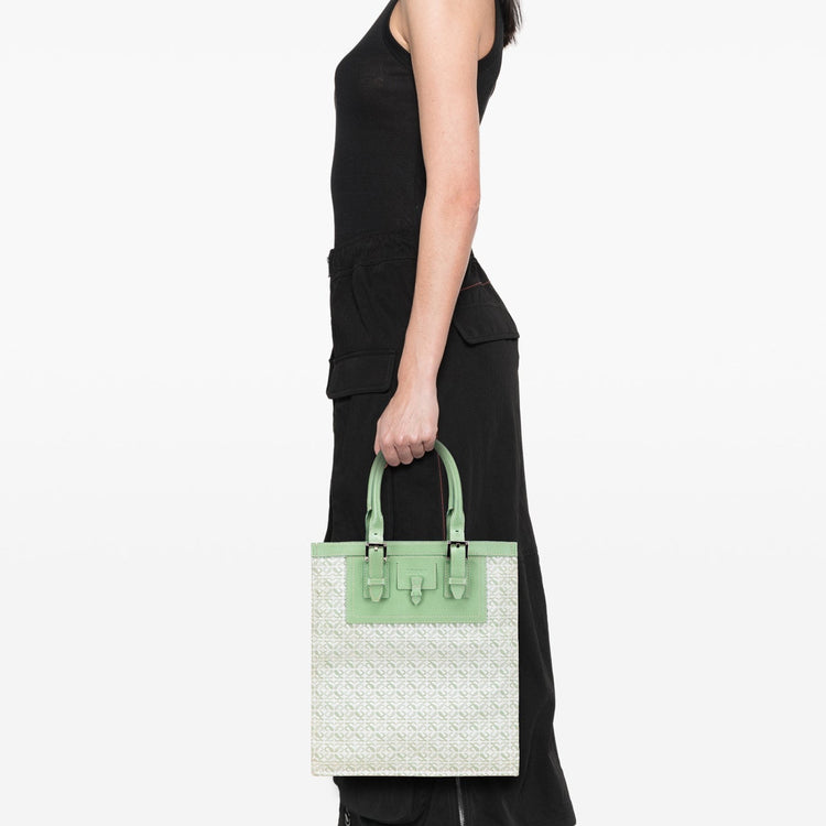 Vintage Loewe Green Anagram Tote