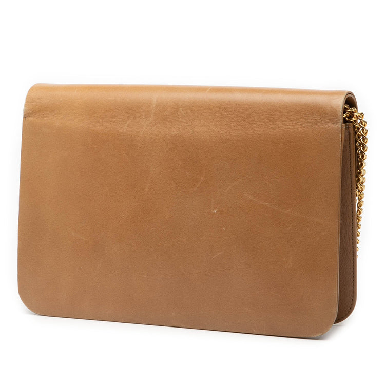 Vintage Brown Dior Chained Shoulder Bag