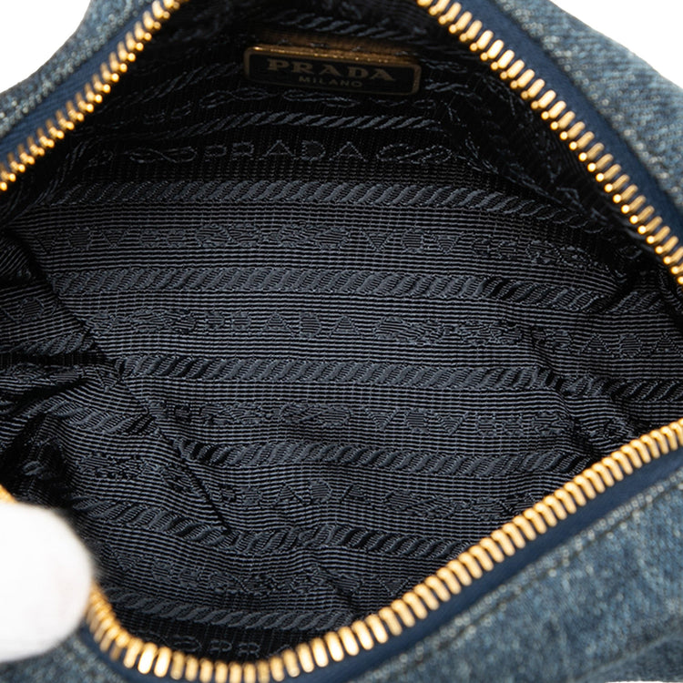 Vintage Prada Denim Cosmetic Pouch