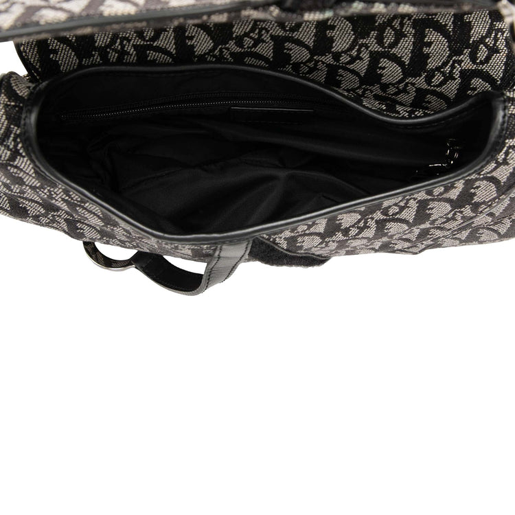 Vintage Dior Double Canvas Saddle Bag