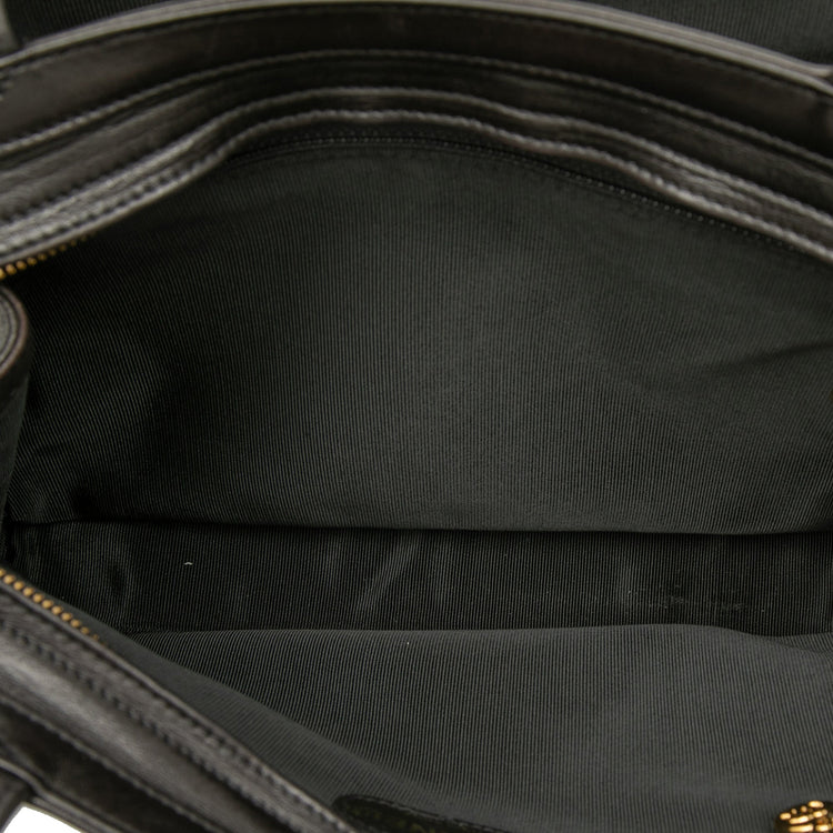 Vintage Chanel Black Front Zip Pocket