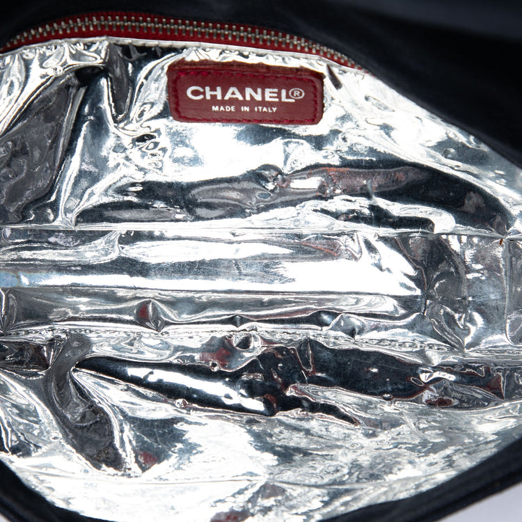 Vintage Chanel Choclate Bar Metallic Flap Bag