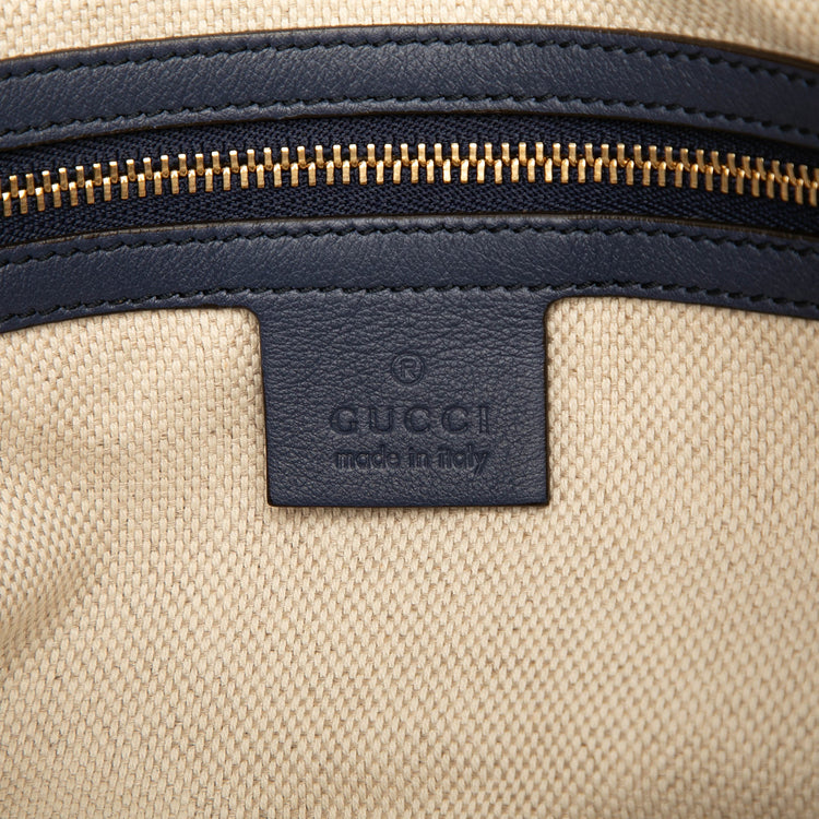 Vintage Gucci Patent Navy Blue Shoulder Bag