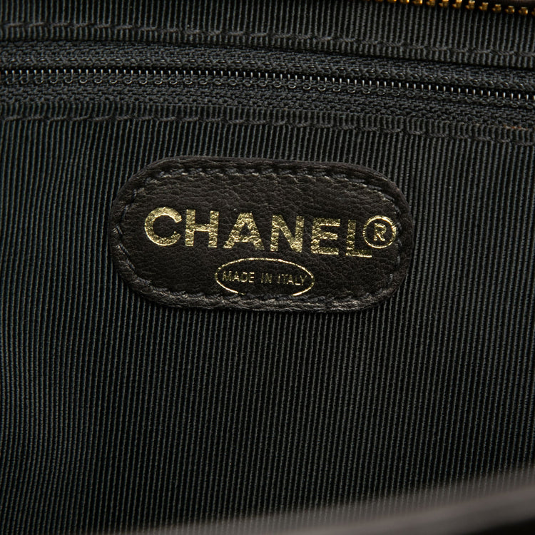 Vintage Chanel Black Front Zip Pocket