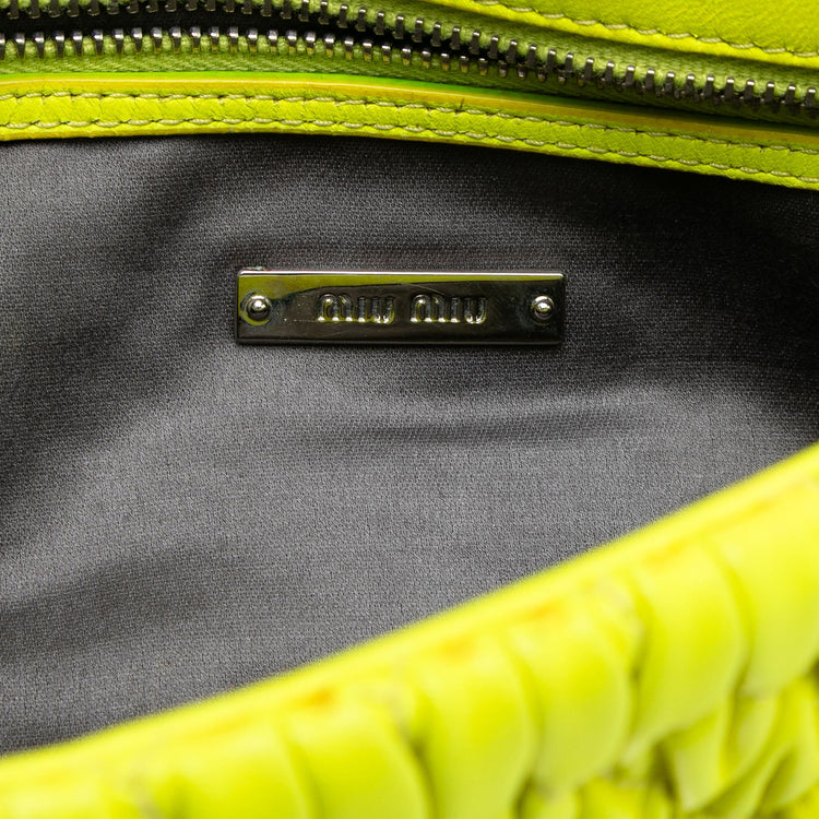 Vintage Miu Miu Yellow Crystal Chain Bag