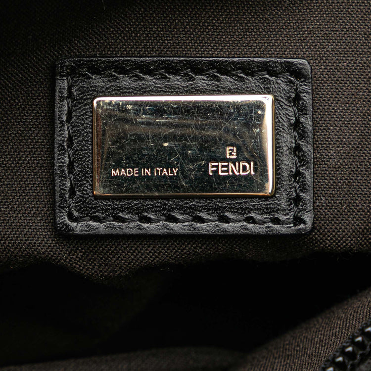 Vintage Fendi Mini Black Zucca Top Handle Bag