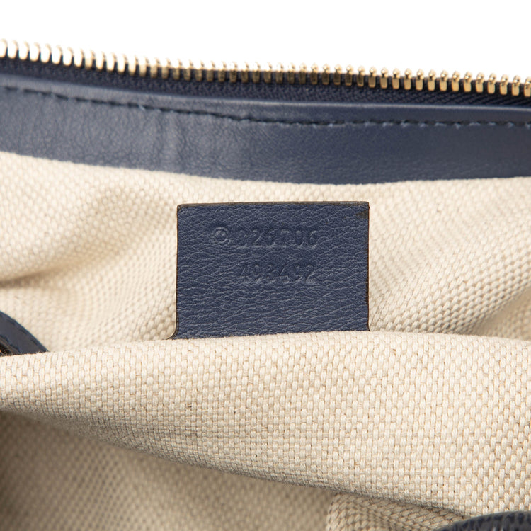 Vintage Gucci Patent Navy Blue Shoulder Bag