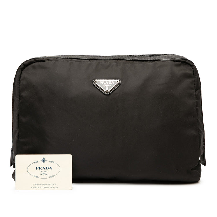 Vintage Prada Black Tesuto Cosmetic Pouch