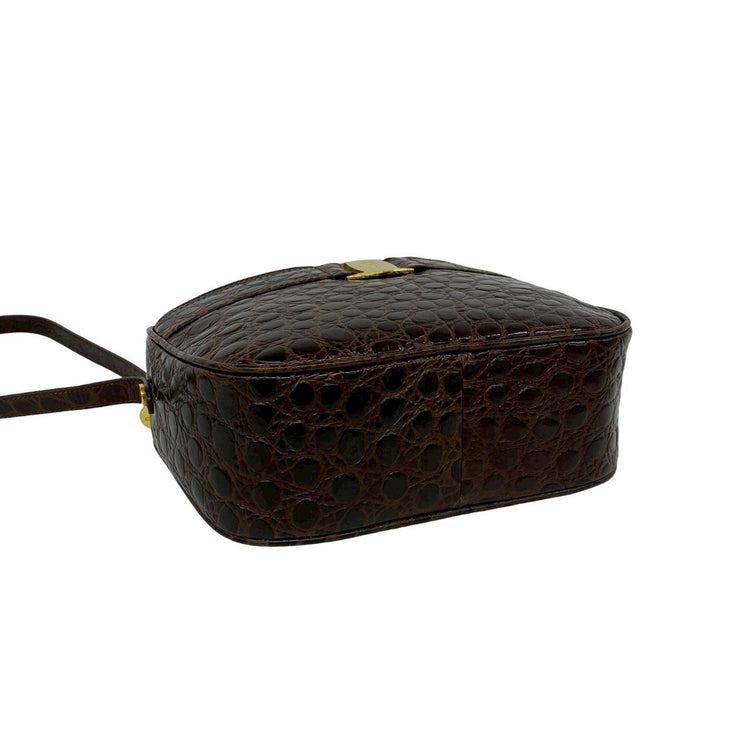Vintage Ferragamo Croc Leather Crossbody