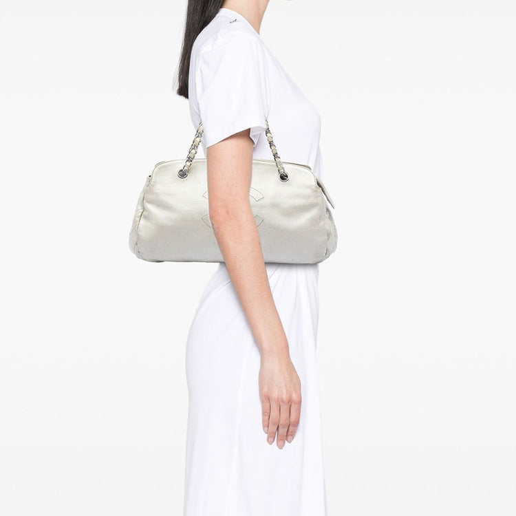 Vintage Chanel White Caviar Bag