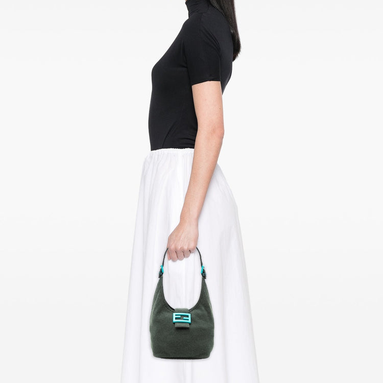 Vintage Fendi Green Cotton Bag