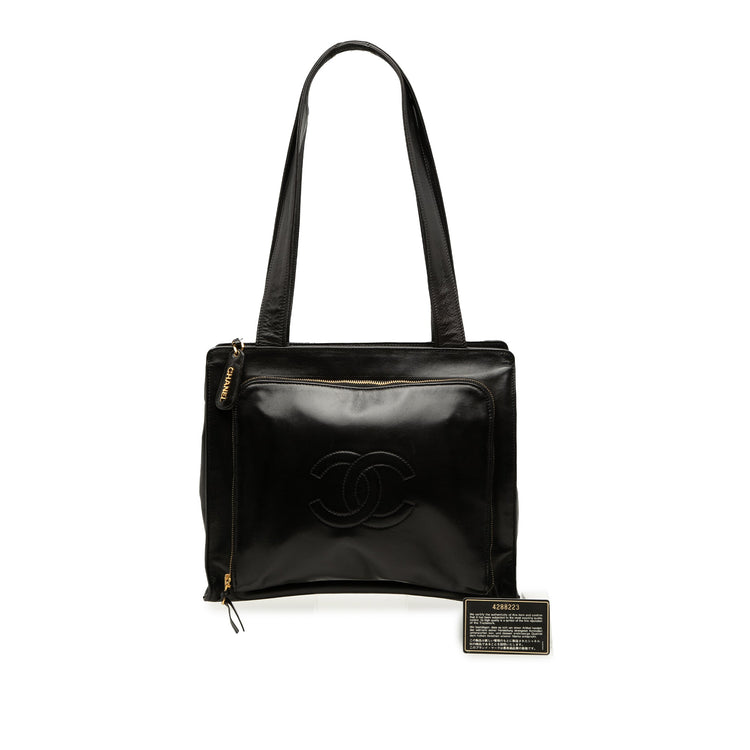 Vintage Chanel Black Front Zip Pocket