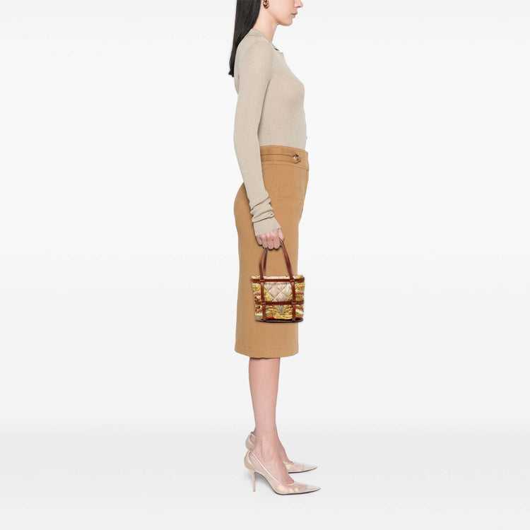 Vintage Ferragamo Jungle Safari Bucket Bag
