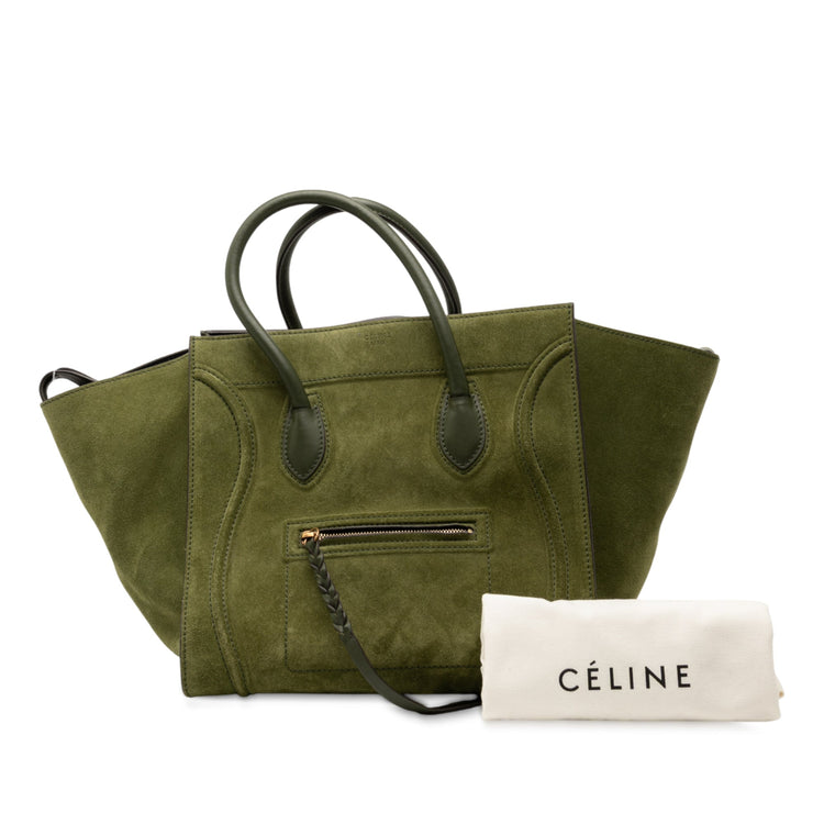 2012 Celine Medium Suede Phantom Luggage Tote