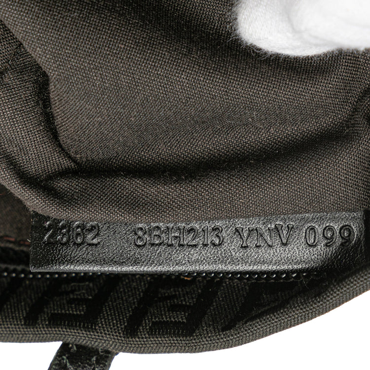 Vintage Fendi Mini Black Zucca Top Handle Bag