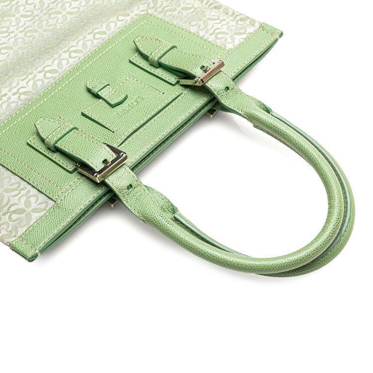 Vintage Loewe Green Anagram Tote