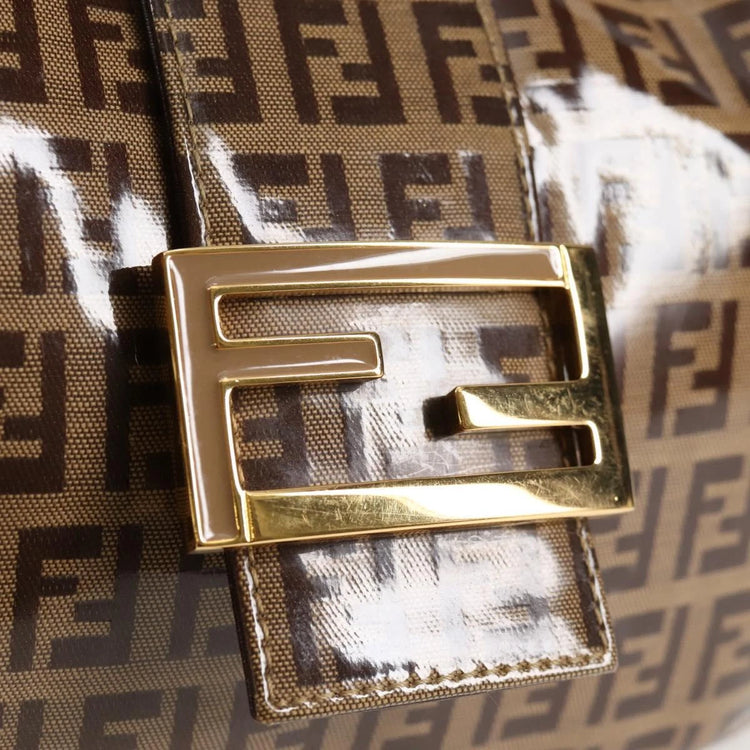 Vintage Fendi PVC Crescent Shoulder Bag
