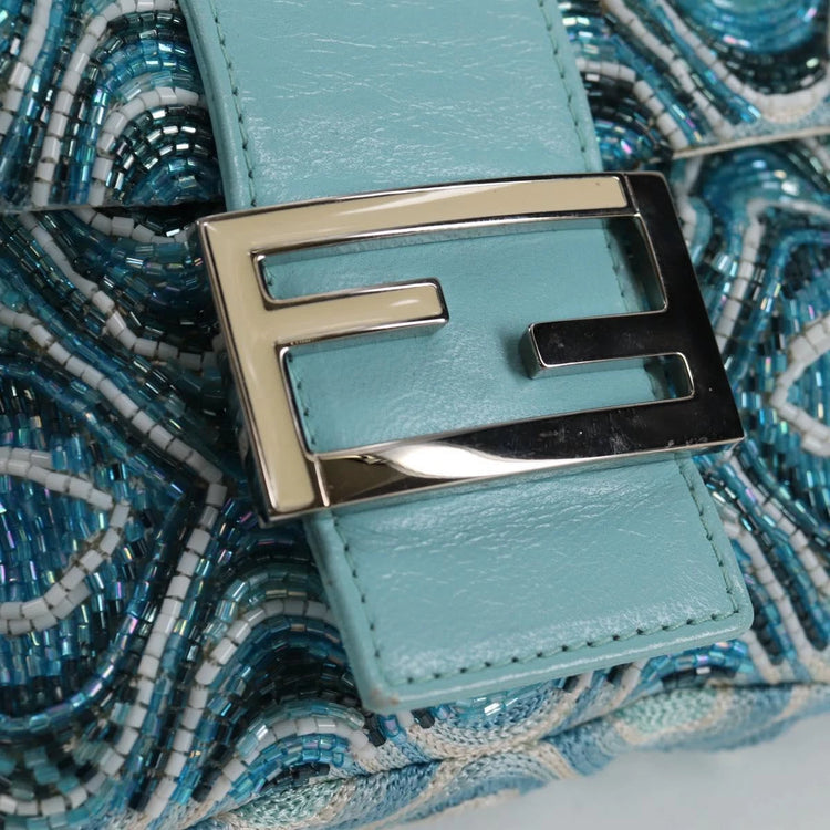 Vinage 2004 Fendi Turquoise Beaded Baguette