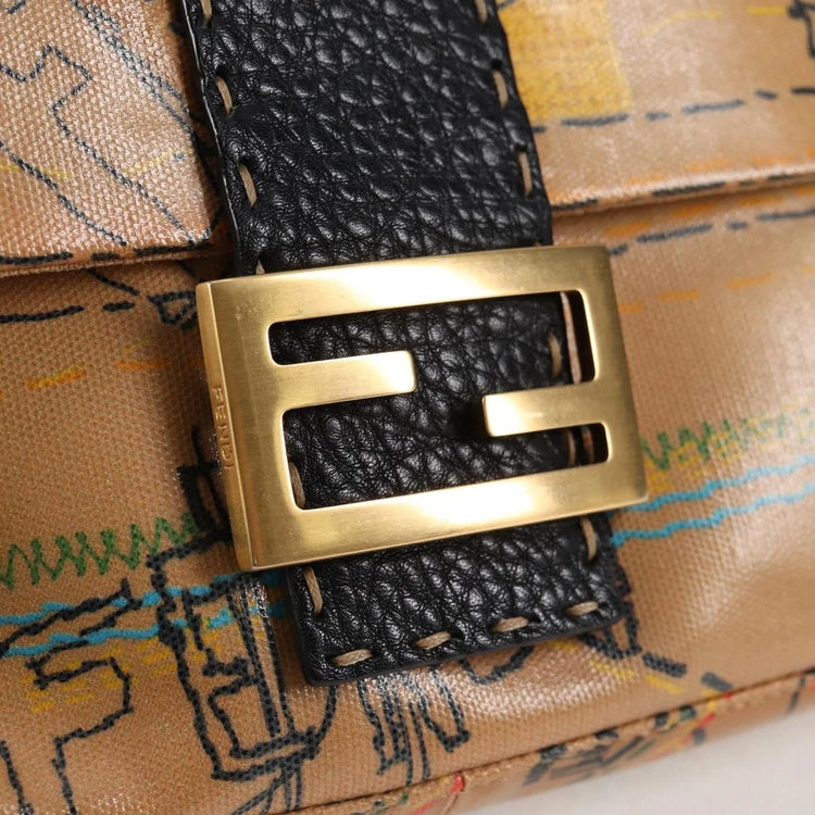 Vintage 2007 Fendi Graffiti Baguette Bag