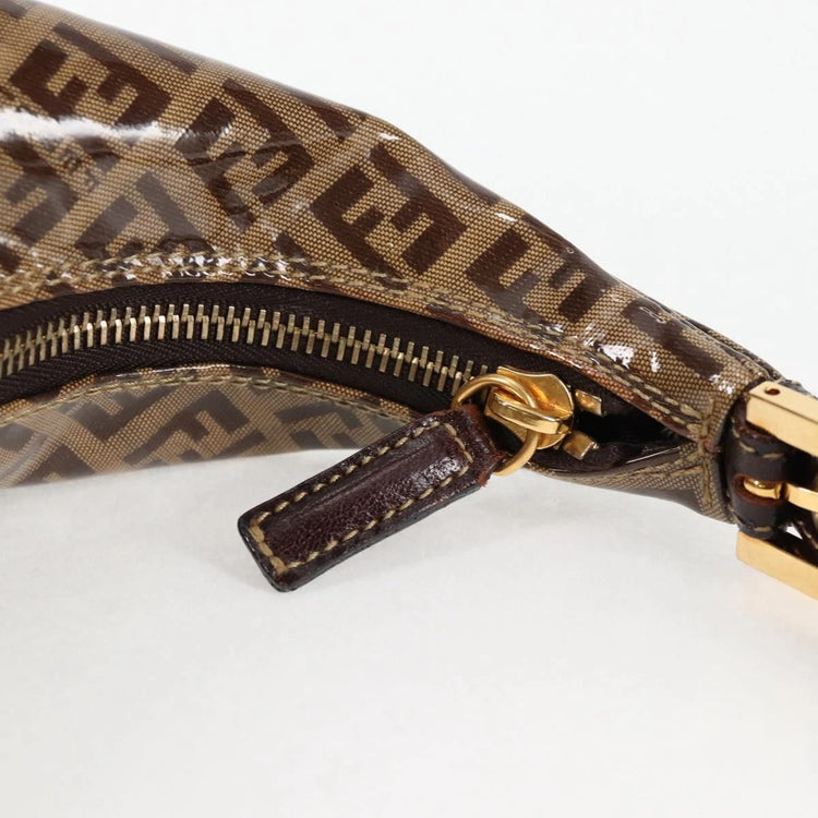 Vintage Fendi PVC Crescent Shoulder Bag