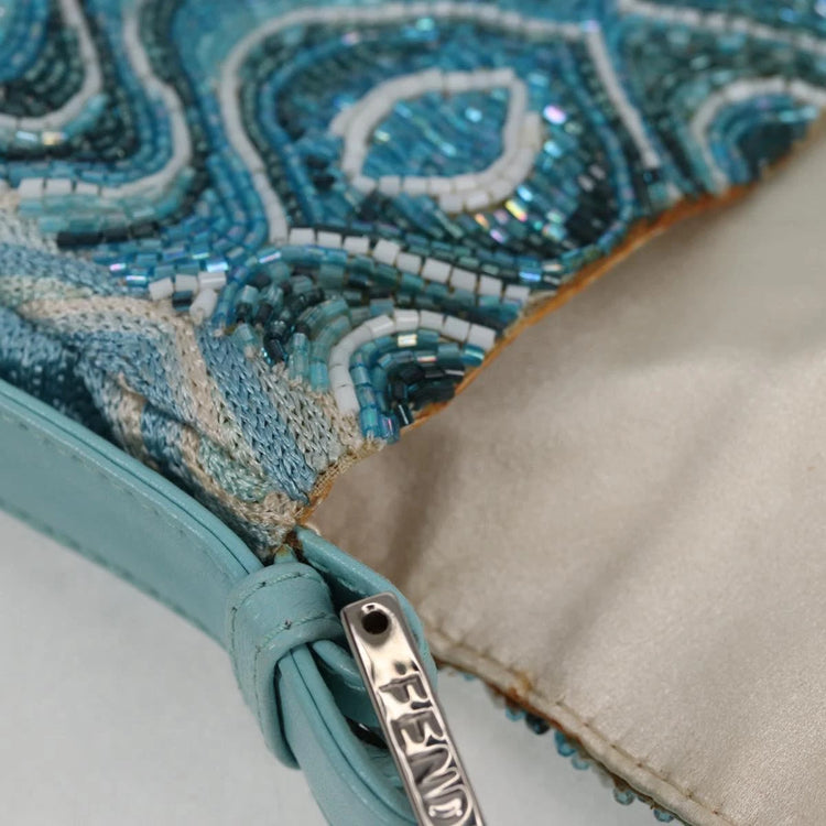 Vinage 2004 Fendi Turquoise Beaded Baguette