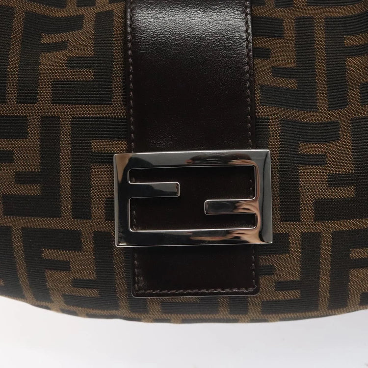 Vintage Fendi Zucca Canvas Hobo Shoulder Bag