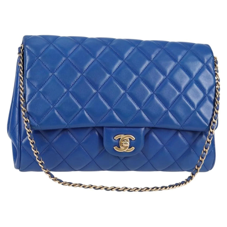 2012 Chanel Cobalt Blue Flap Bag
