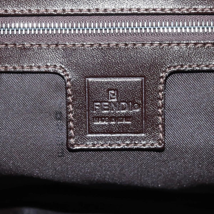 Vintage Fendi Zucca Canvas Hobo Shoulder Bag