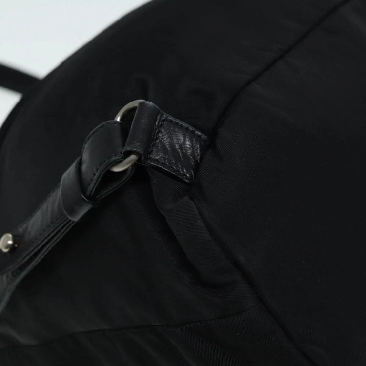 Vintage Prada Black Nylon and Leather Backpack