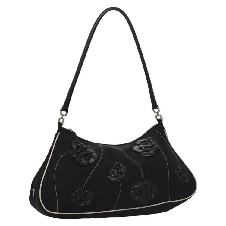 Vintage Prada Flower Nylon Shoulder Bag