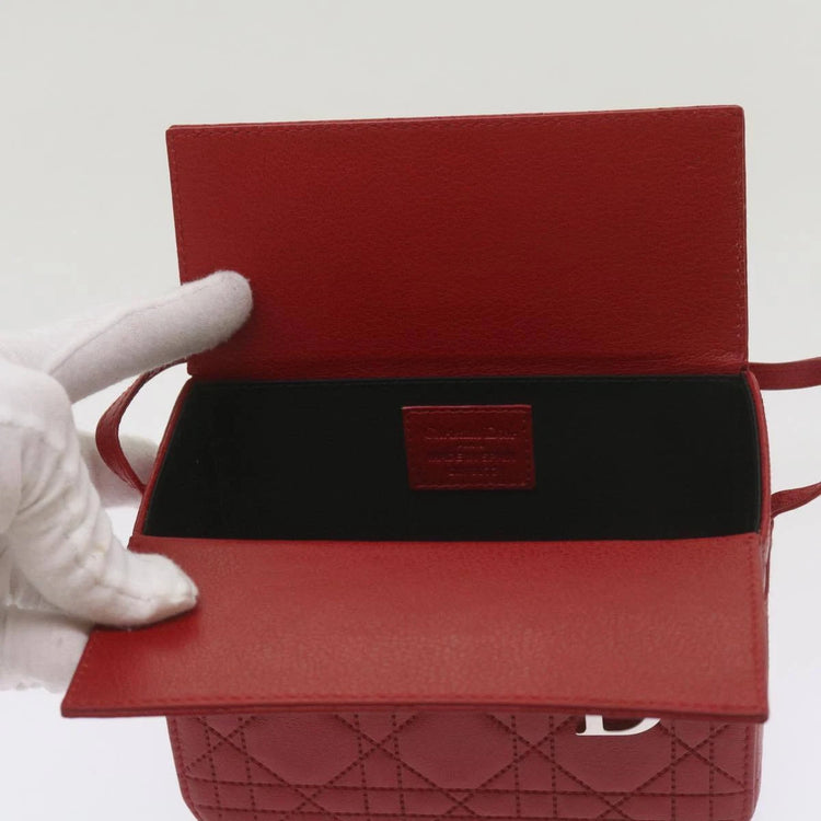 Vintage Christian Dior Red Lady Box Bag