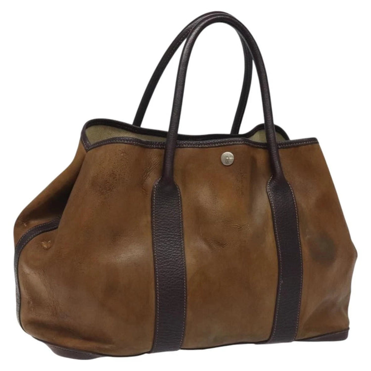 Vintage Hermes Worn In Leather Garden Party Tote